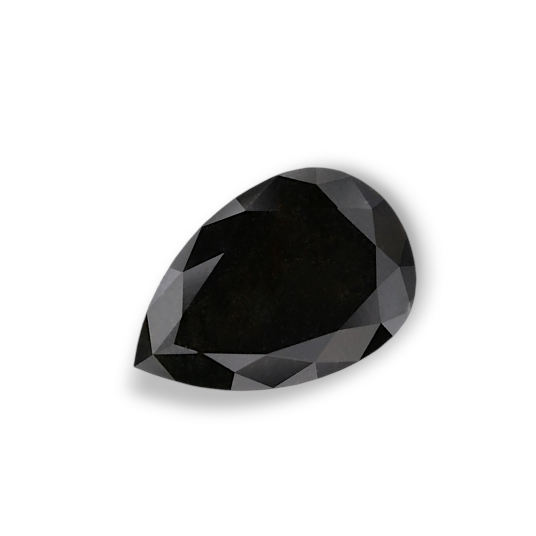 1.79 Carat Natural Black Pear Diamond GIA