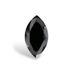4.38 Carat Natural Black Marquise Diamond GIA