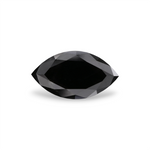 4.38 Carat Natural Black Marquise Diamond GIA