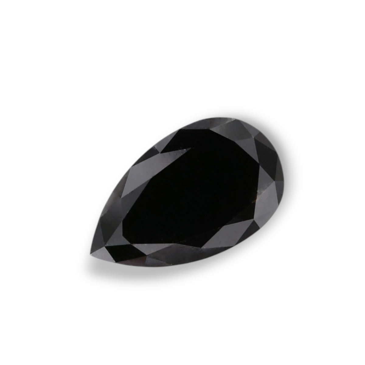 1.21 Carat Natural Black Pear Diamond GIA