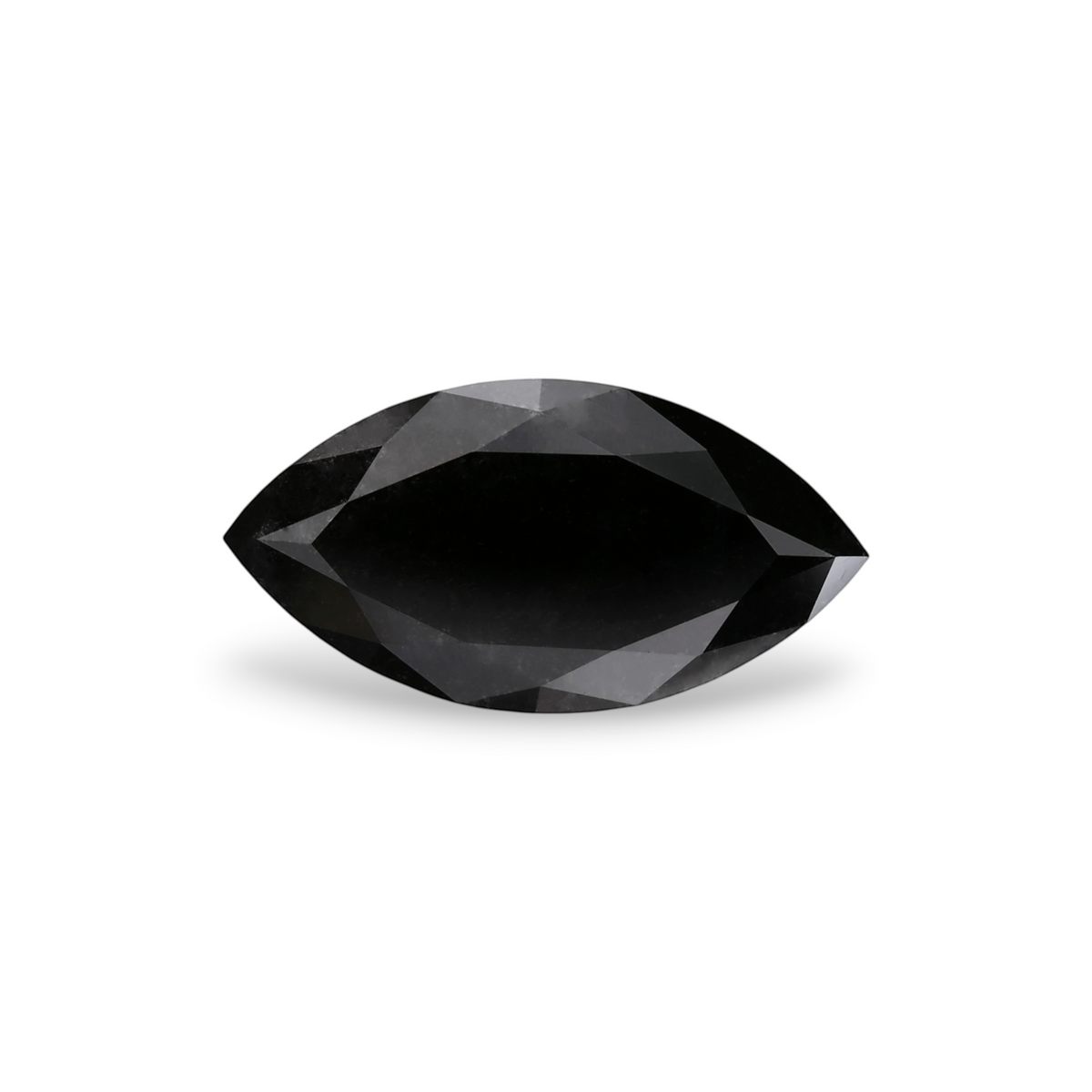 3.66 Carat Natural Black Marquise Diamond GIA