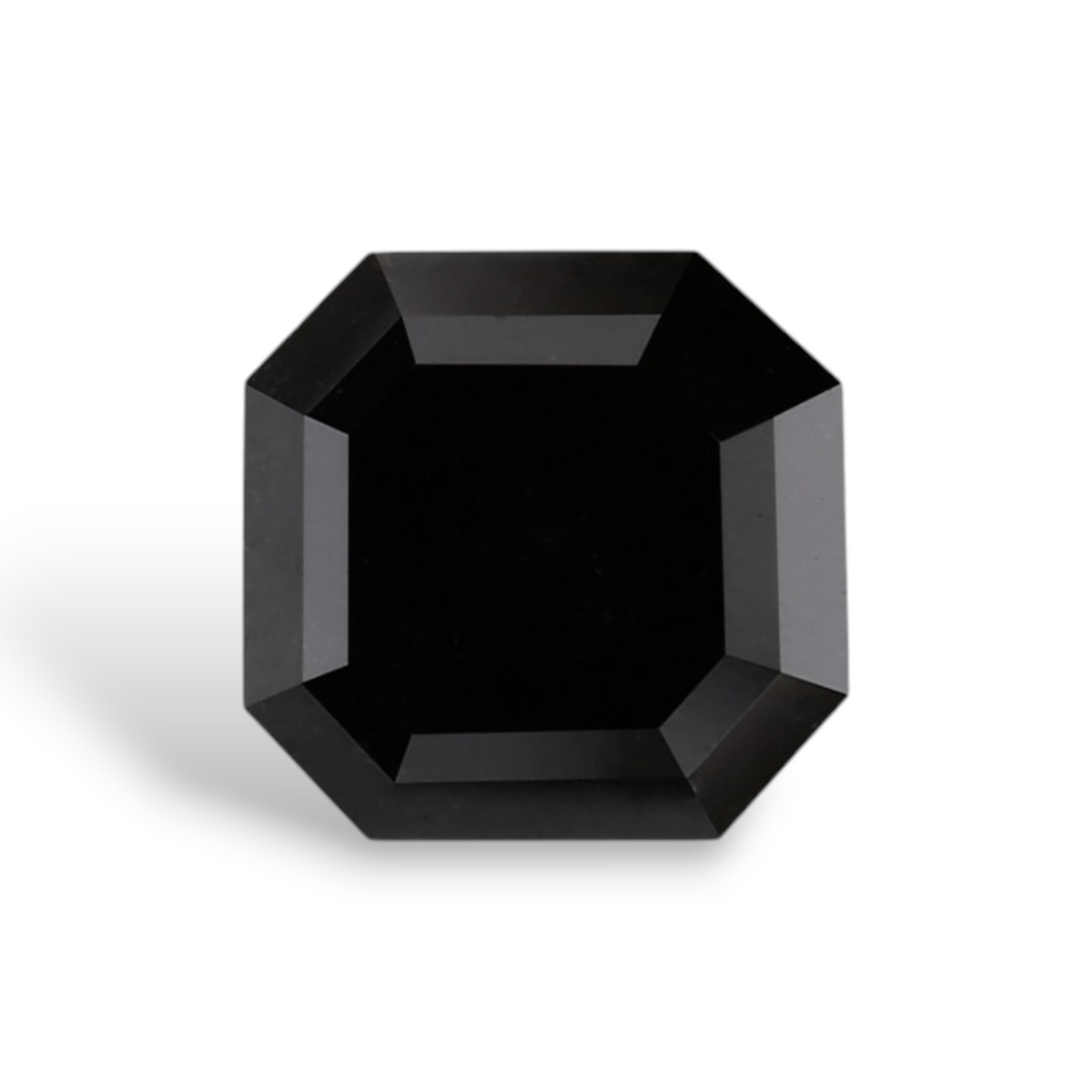 1.76 Carat Natural Black Sq emerald Diamond GIA