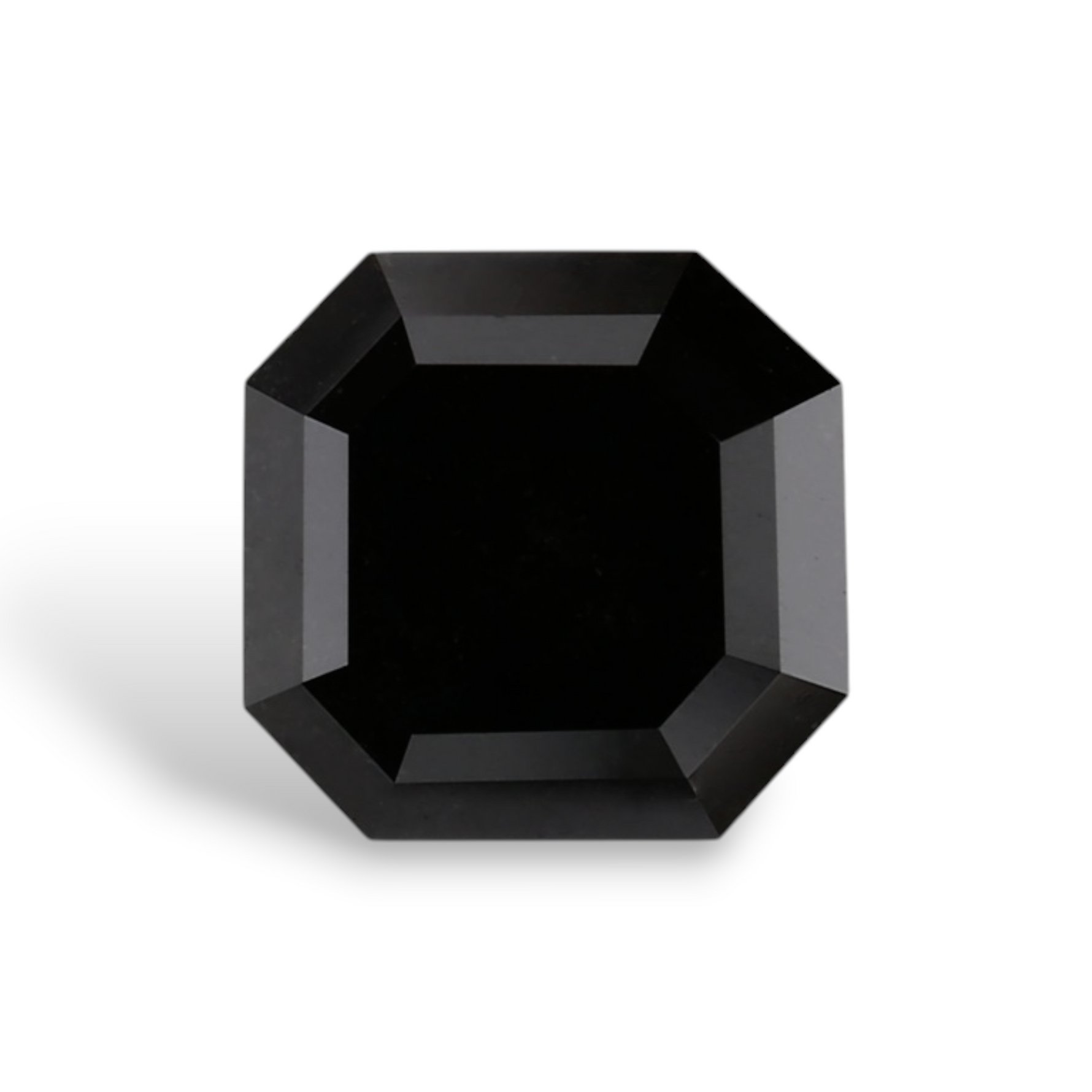 1.76 Carat Natural Black Sq emerald Diamond GIA