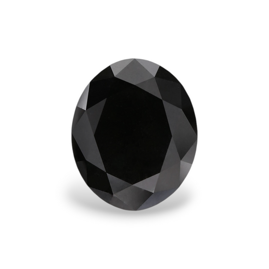 2.26 Carat Natural Black Oval Diamond GIA