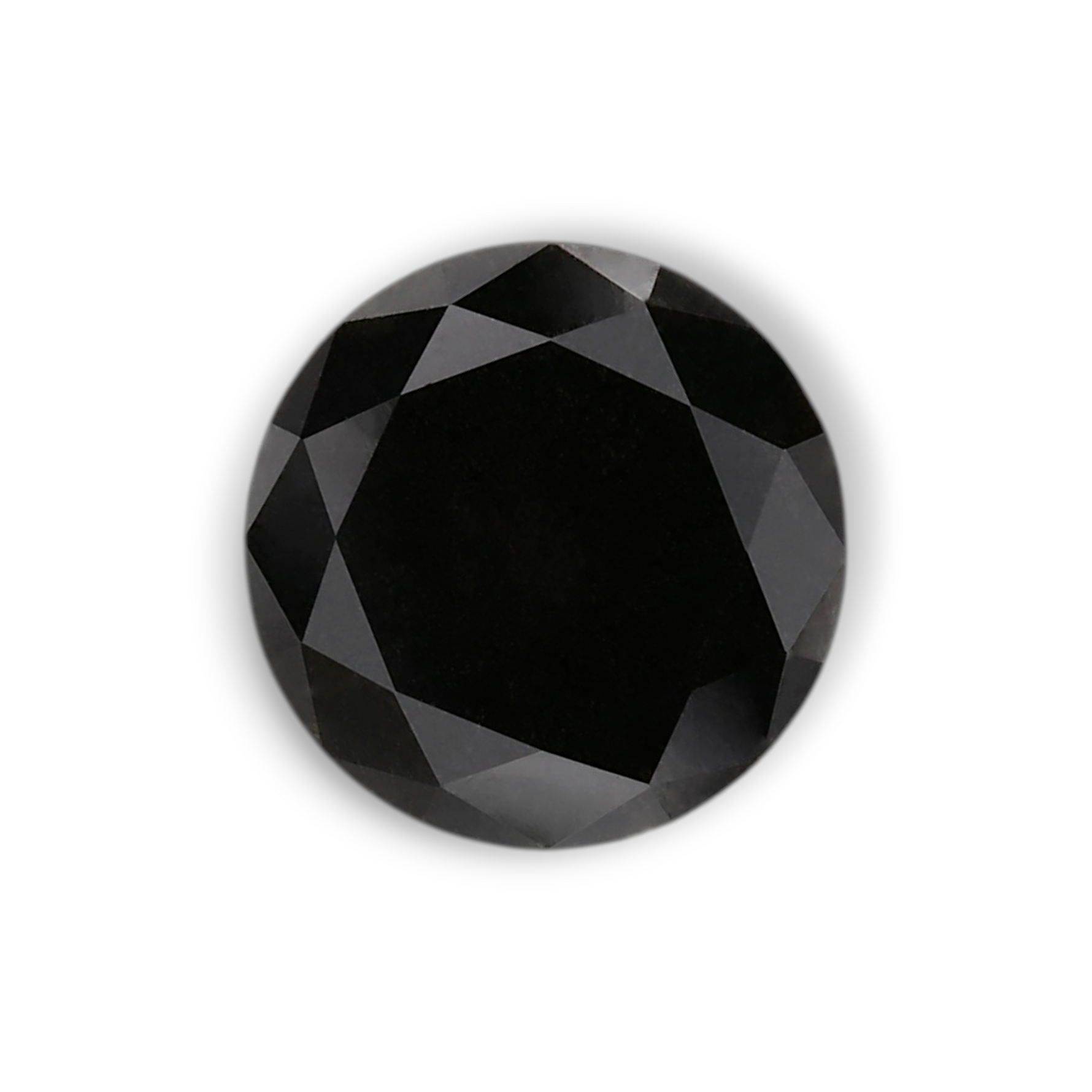1.36 Carat Natural Black Round Diamond GIA