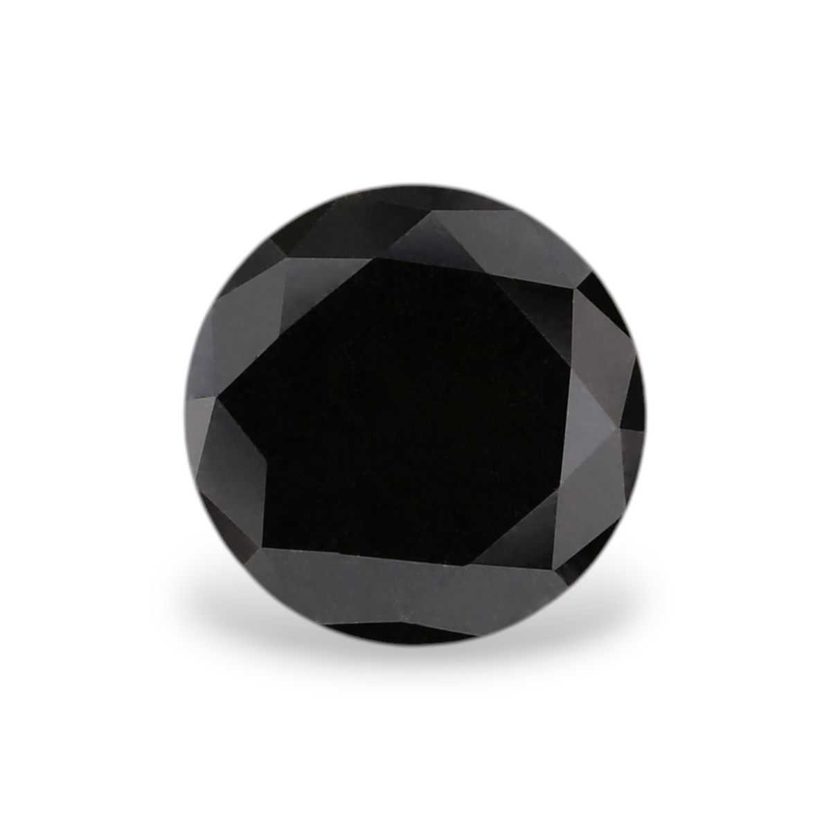 1.43 Carat Natural Black Round Diamond GIA