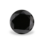 1.43 Carat Natural Black Round Diamond GIA