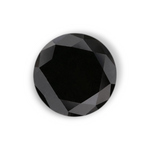 1.43 Carat Natural Black Round Diamond GIA