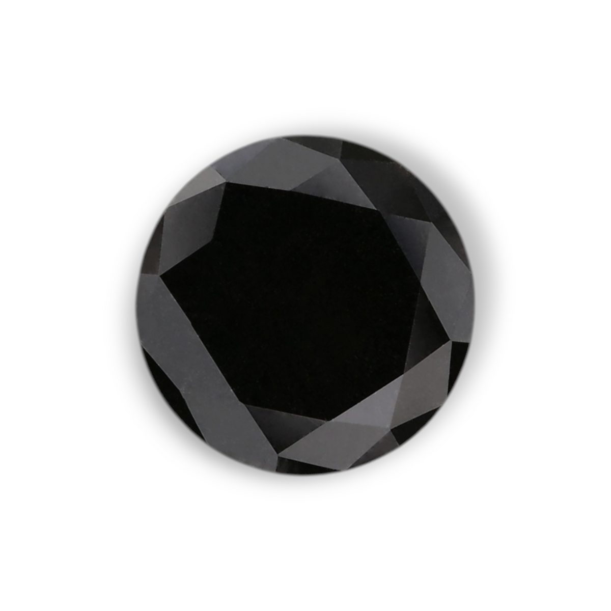 1.43 Carat Natural Black Round Diamond GIA