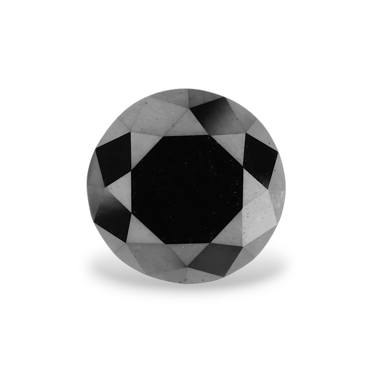 2.28 Carat Natural Black Round Diamond GIA