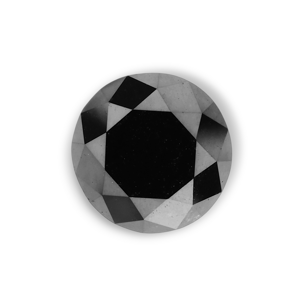 2.28 Carat Natural Black Round Diamond GIA