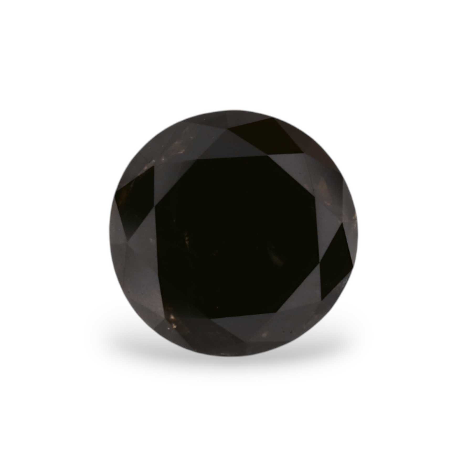 1.97 Carat Natural Black Round Diamond GIA