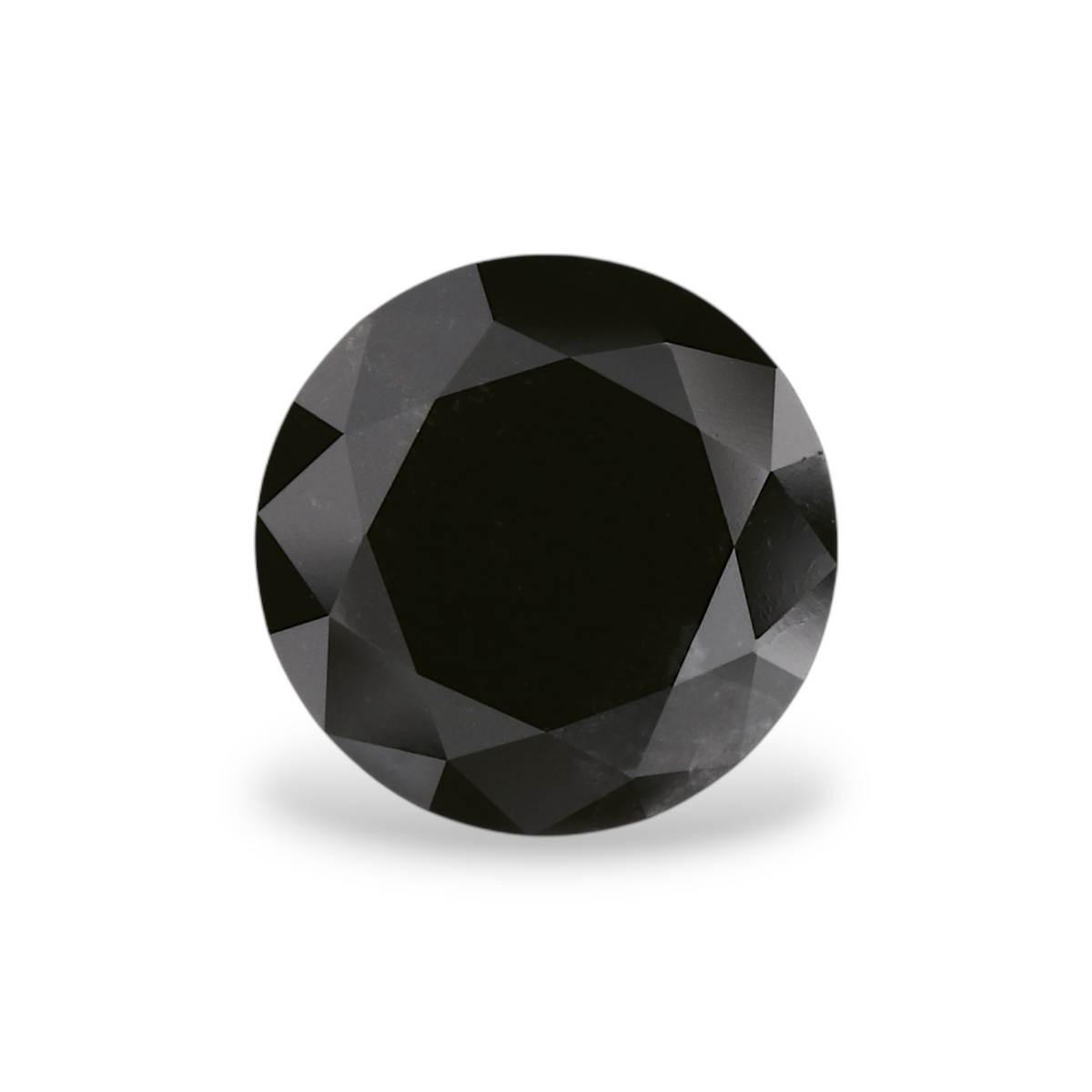 1.95 Carat Natural Black Round Diamond GIA