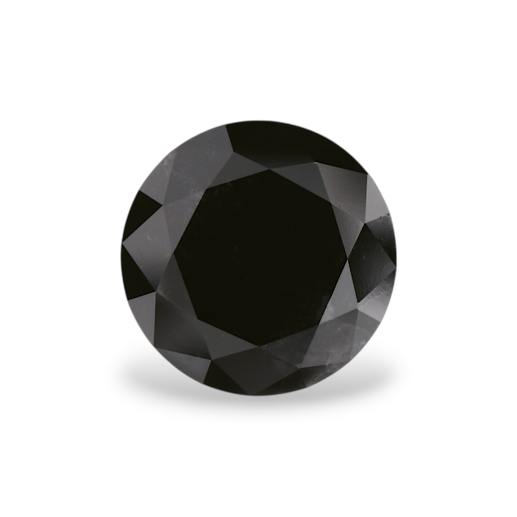 1.95 Carat Natural Black Round Diamond GIA