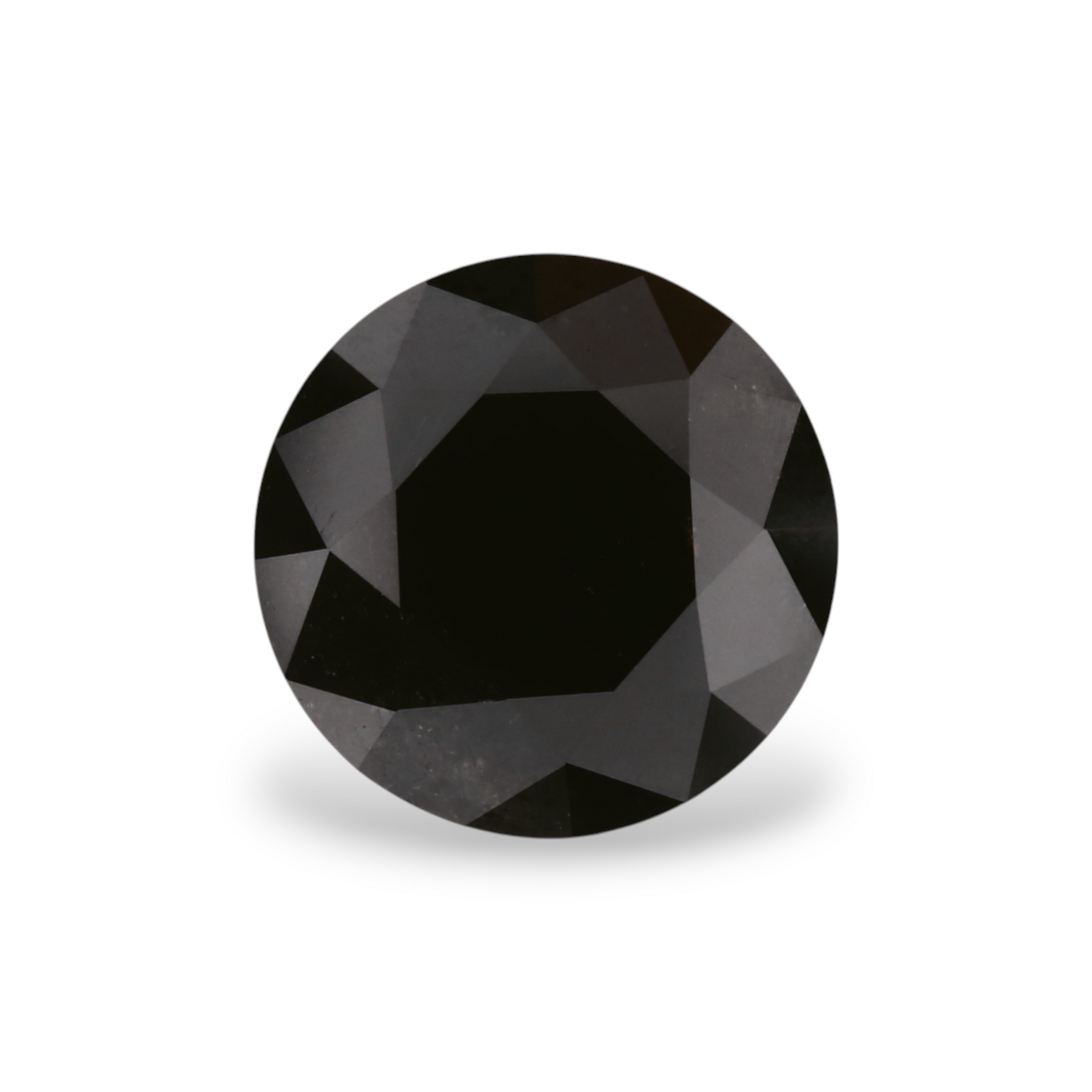 1.9 Carat Natural Black Round Diamond GIA