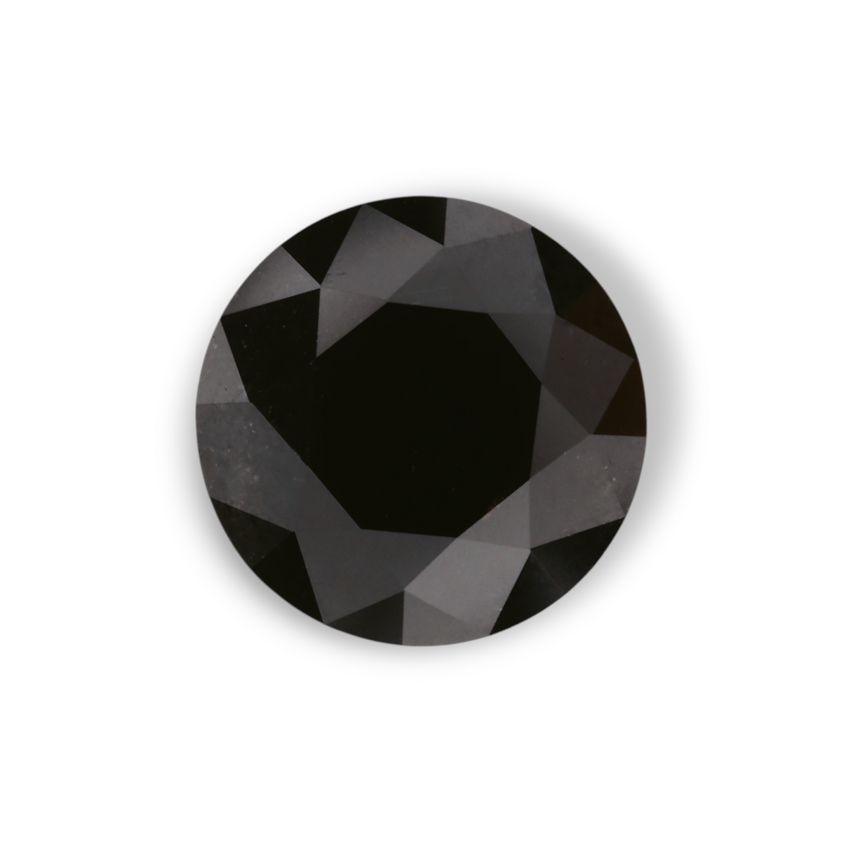1.9 Carat Natural Black Round Diamond GIA