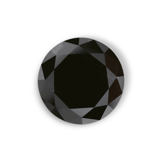 2.39 Carat Natural Black Round Diamond GIA