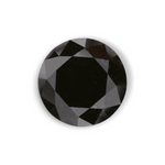 3.83 Carat Natural Black Round Diamond GIA