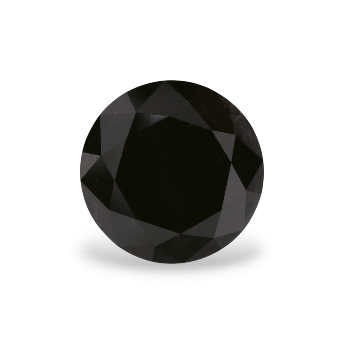 1.85 Carat Natural Black Round Diamond GIA