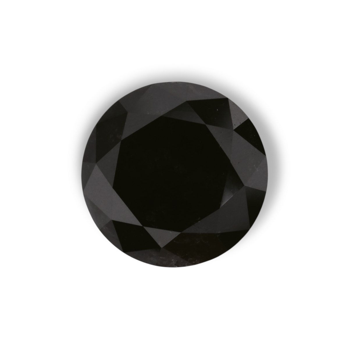1.85 Carat Natural Black Round Diamond GIA