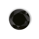 1.85 Carat Natural Black Round Diamond GIA