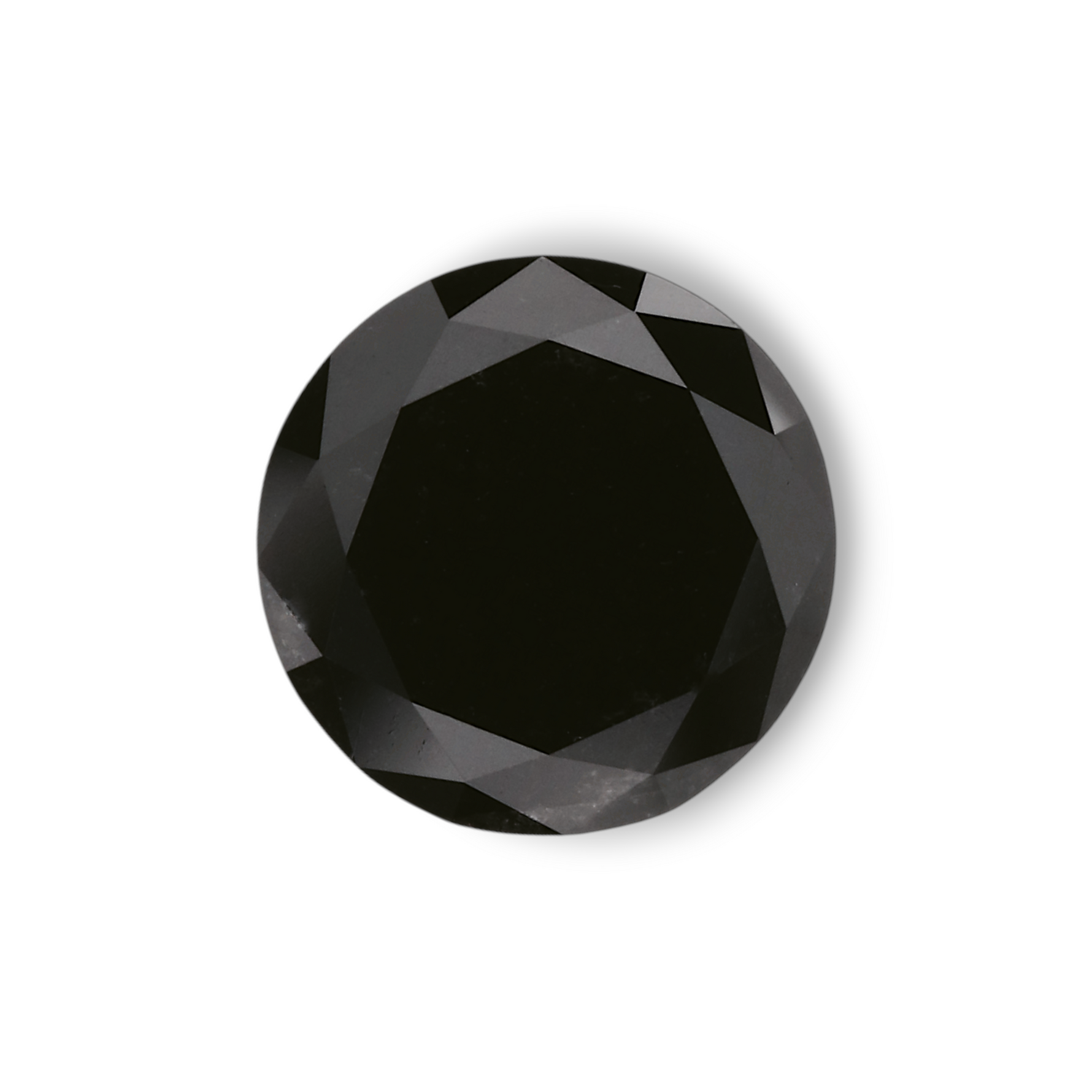 1.82 Carat Natural Black Round Diamond GIA