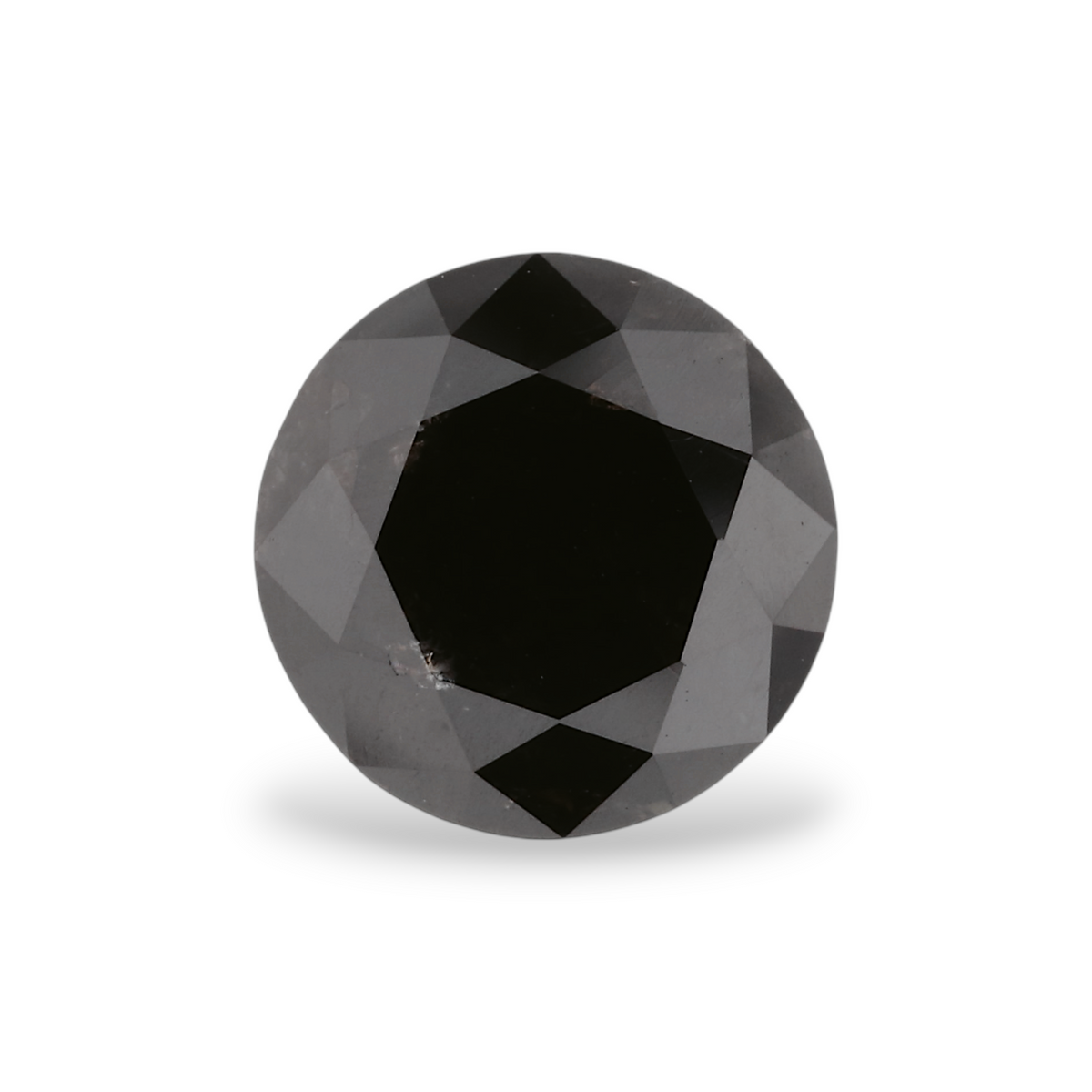 2.28 Carat Natural Black Round Diamond GIA