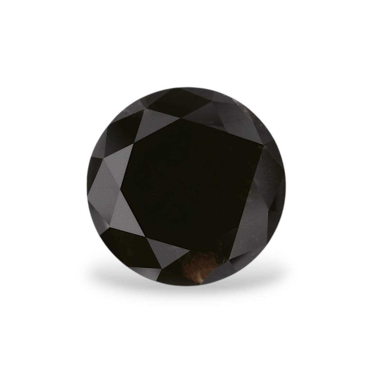 1.79 Carat Natural Black Round Diamond GIA