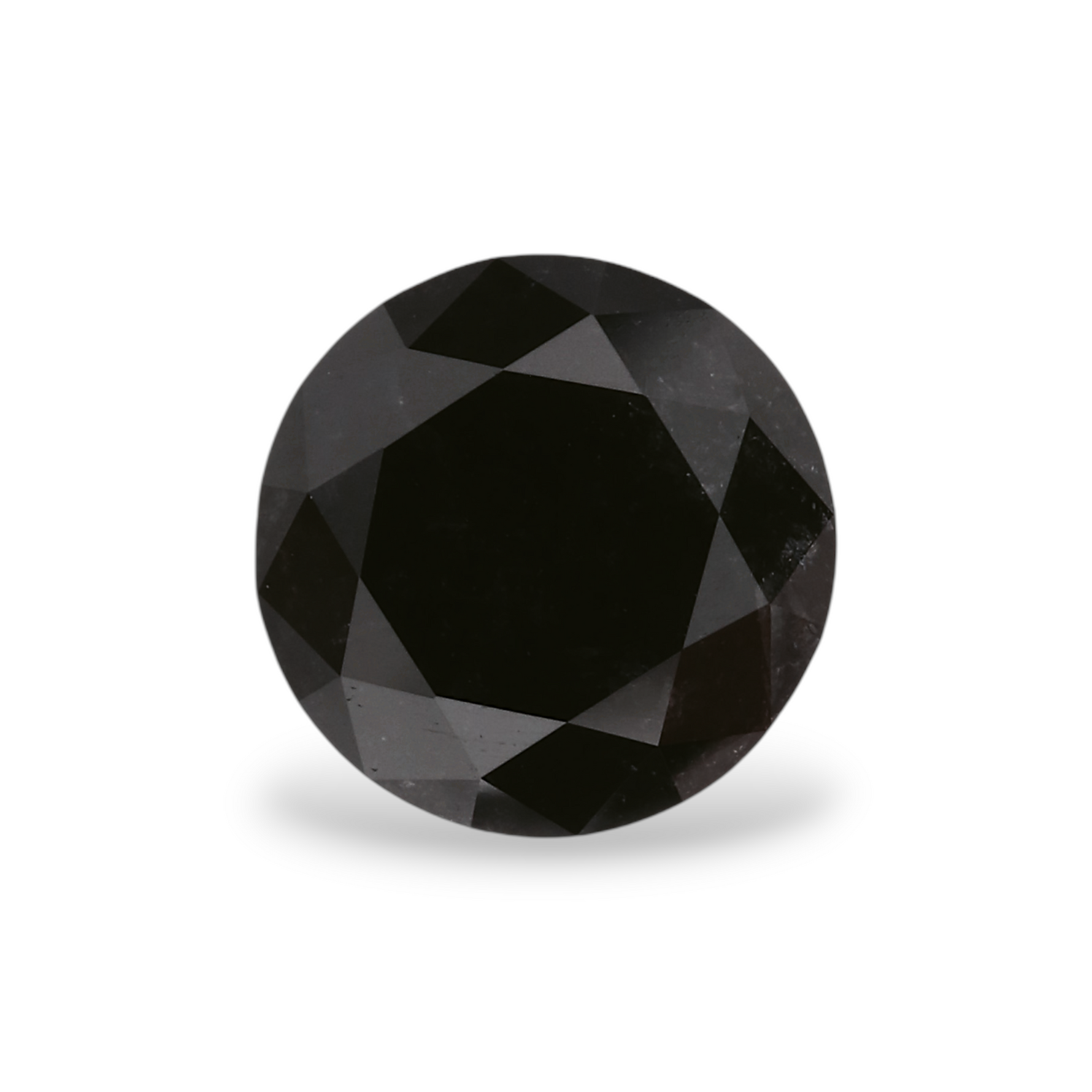 1.79 Carat Natural Black Round Diamond GIA