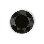 1.79 Carat Natural Black Round Diamond GIA