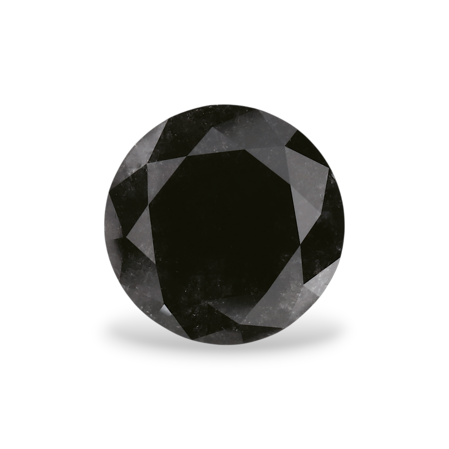 2.38 Carat Natural Black Round Diamond GIA