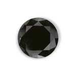 2.38 Carat Natural Black Round Diamond GIA