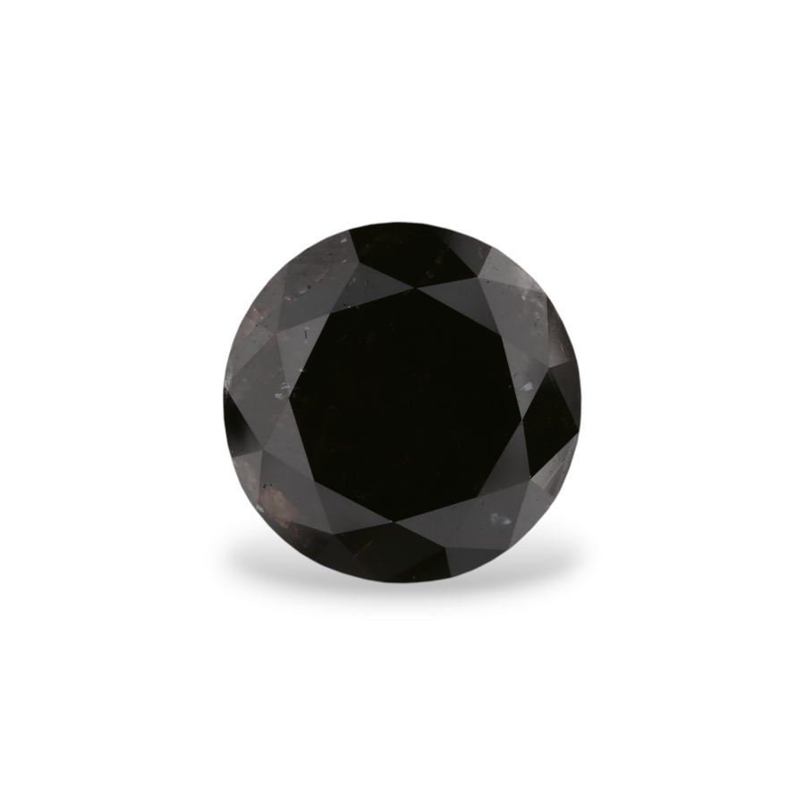 4.28 Carat Black Round Diamond