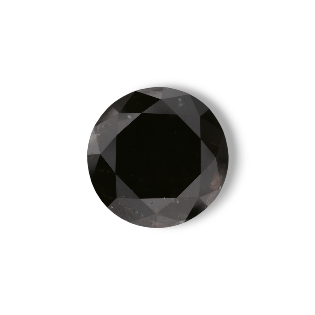 4.28 Carat Black Round Diamond