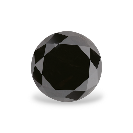 1.02 Carat Natural Black Round Diamond GIA