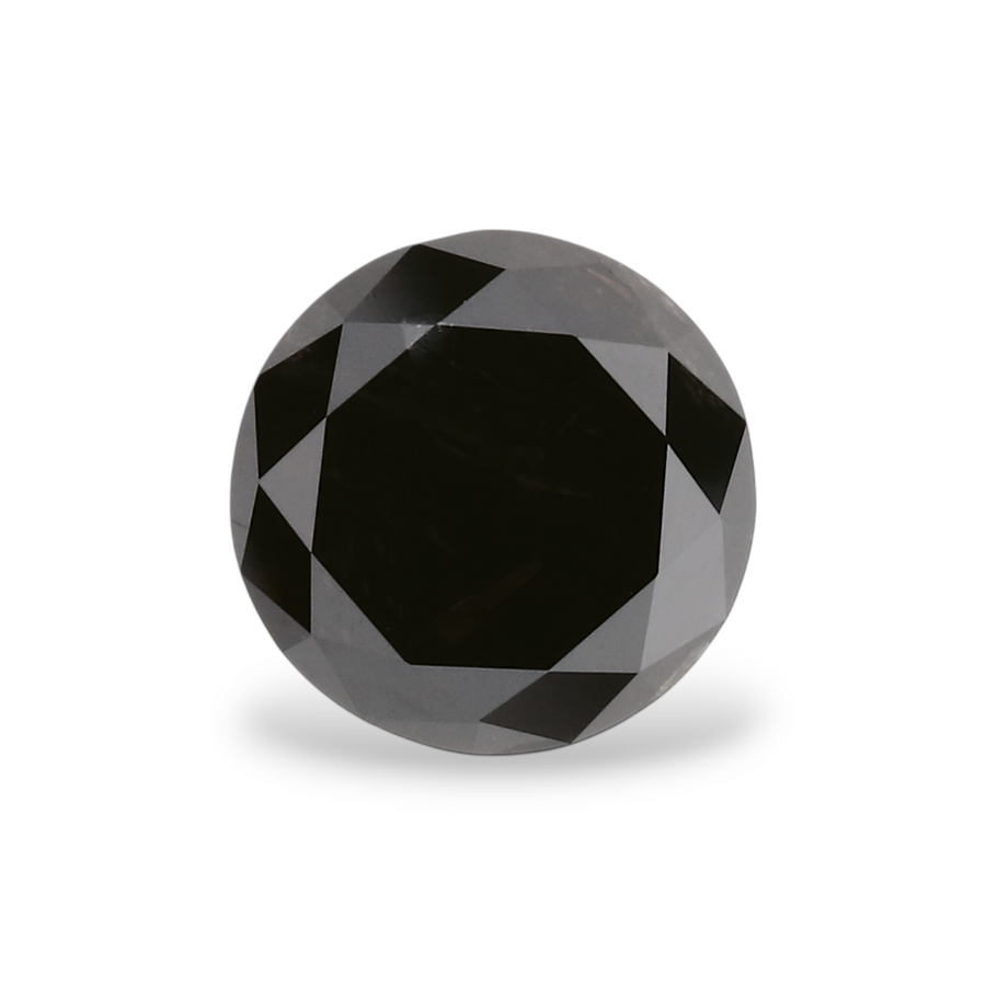 1.02 Carat Natural Black Round Diamond GIA