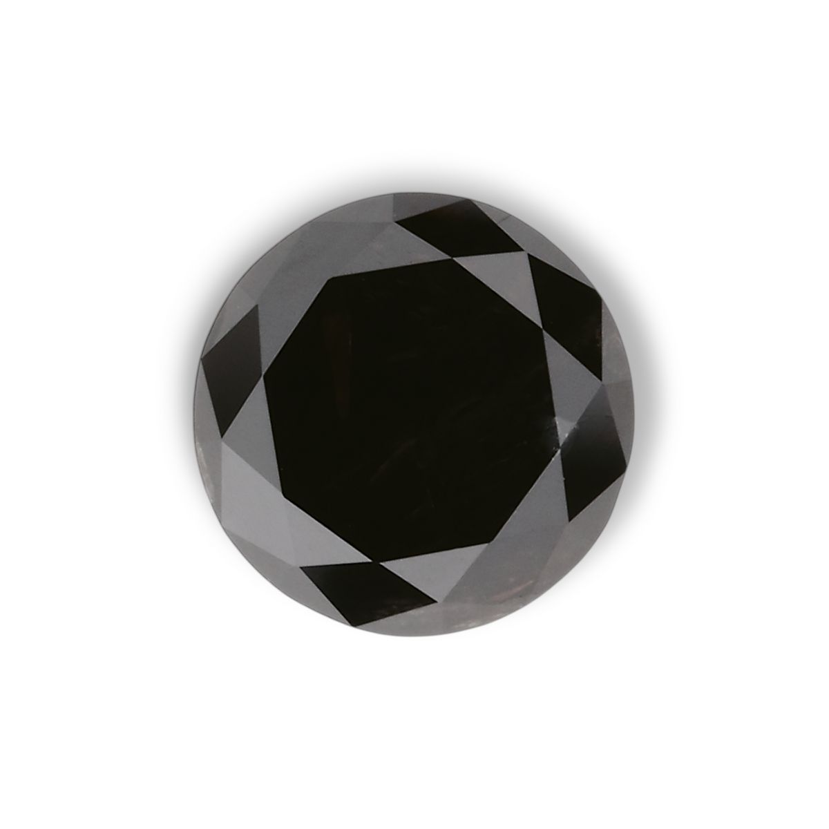 1.02 Carat Natural Black Round Diamond GIA