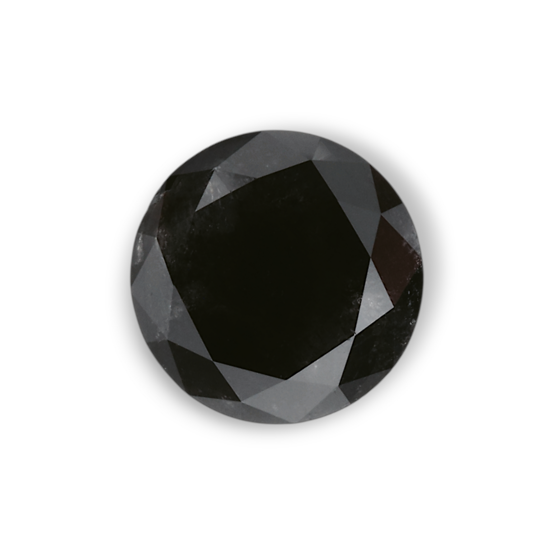 1.15 Carat Natural Black Round Diamond GIA