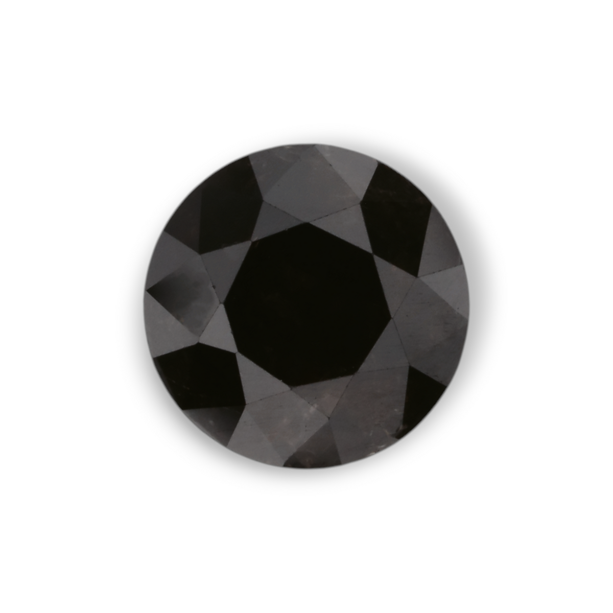 1.18 Carat Natural Black Round Diamond GIA
