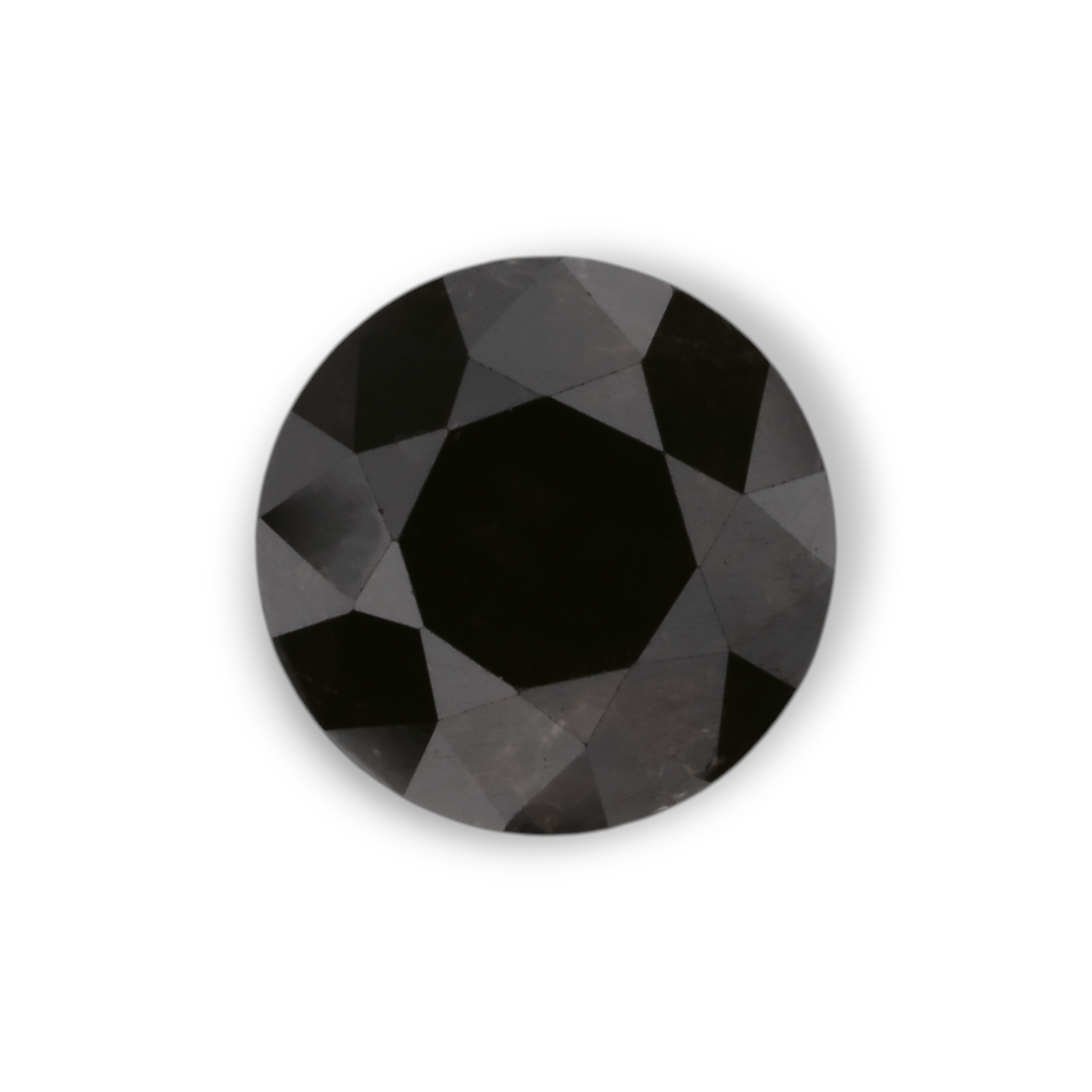 1.18 Carat Natural Black Round Diamond GIA