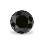 1.58 Carat Natural Black Round Diamond GIA