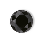 1.58 Carat Natural Black Round Diamond GIA