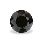 1.42 Carat Natural Black Round Diamond GIA