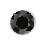 1.42 Carat Natural Black Round Diamond GIA