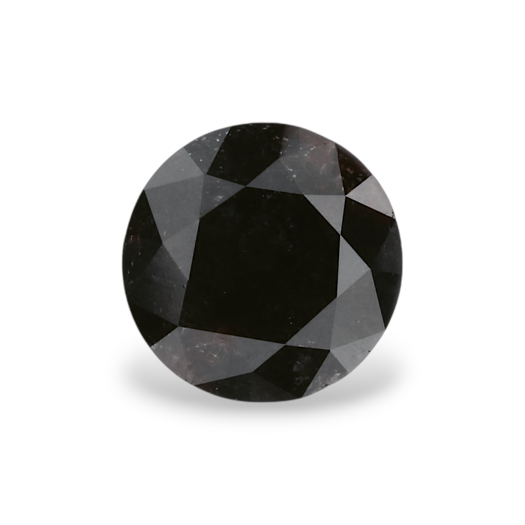 1.41 Carat Natural Black Round Diamond GIA