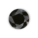 1.41 Carat Natural Black Round Diamond GIA