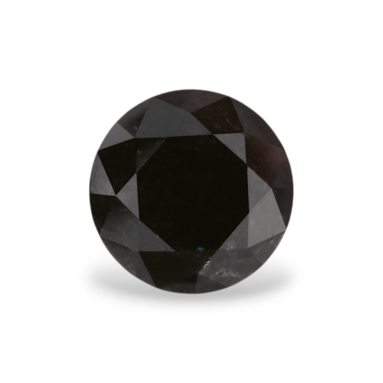 ماسة سوداء طبيعية مستديرة بوزن 1.75 قيراط، مع شهادة GIA