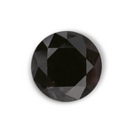 1.75 Carat Natural Black Round Diamond GIA