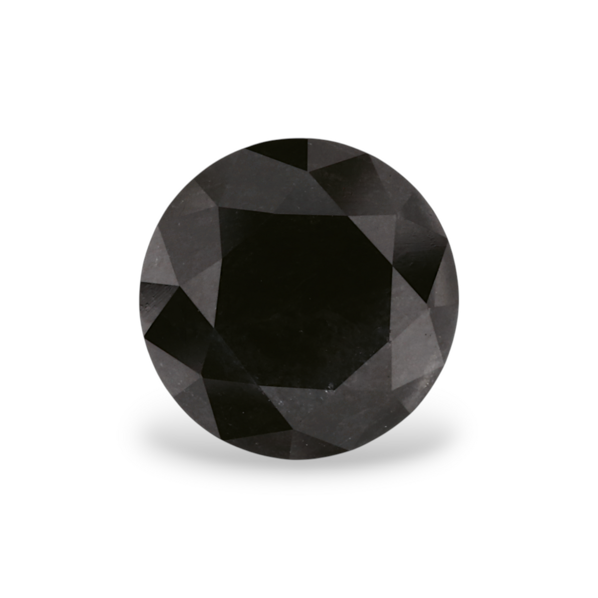 1.95 Carat Natural Black Round Diamond GIA