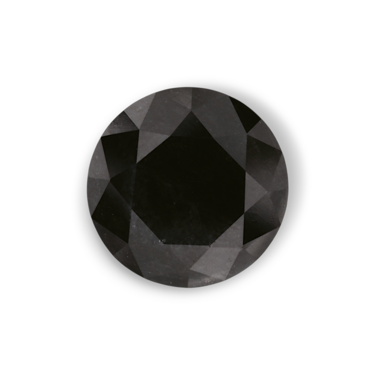 1.95 Carat Natural Black Round Diamond GIA